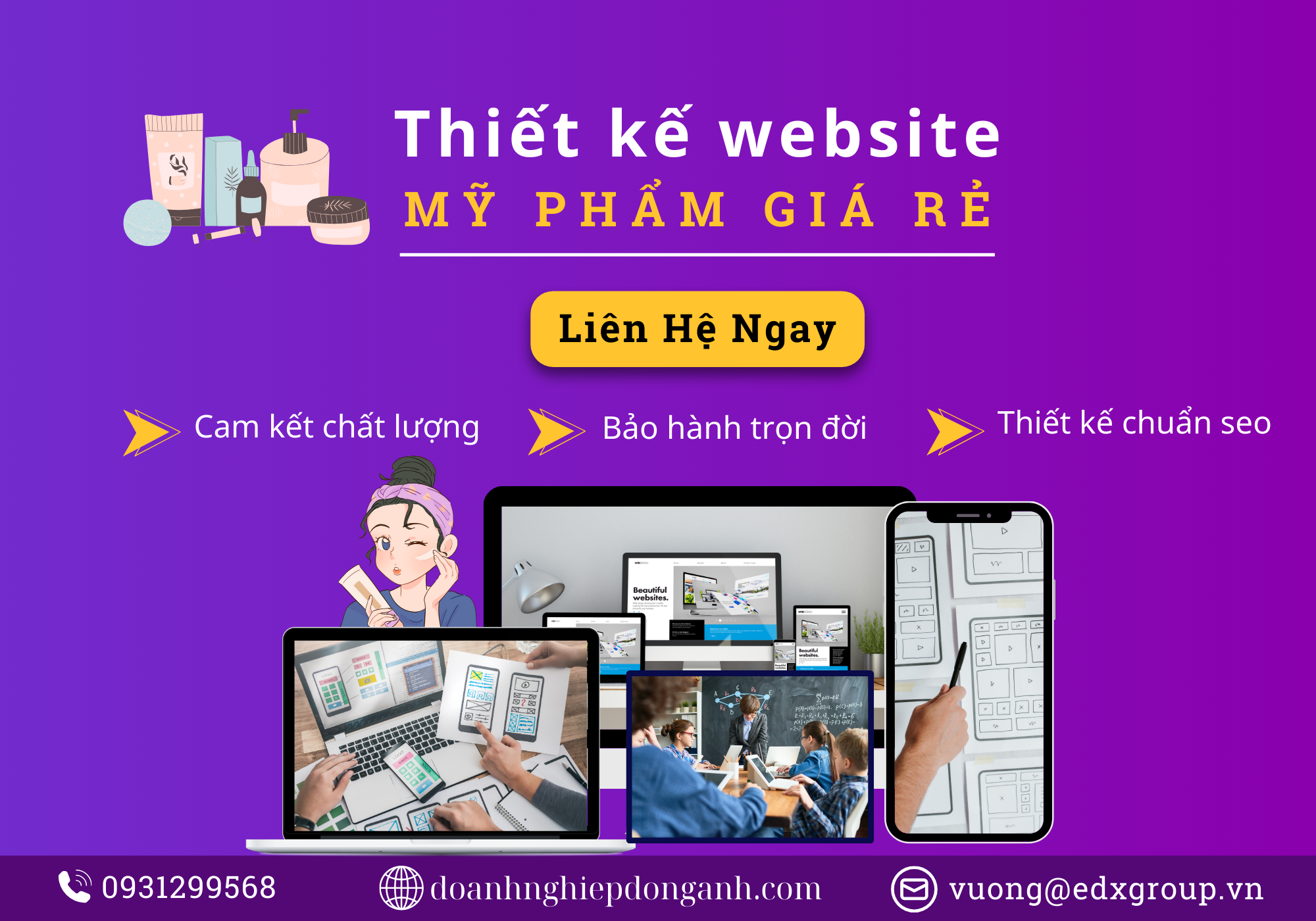 Thiết kế website mỹ phẩm chuyên nghiệp chuẩn seo tại Hà Nội