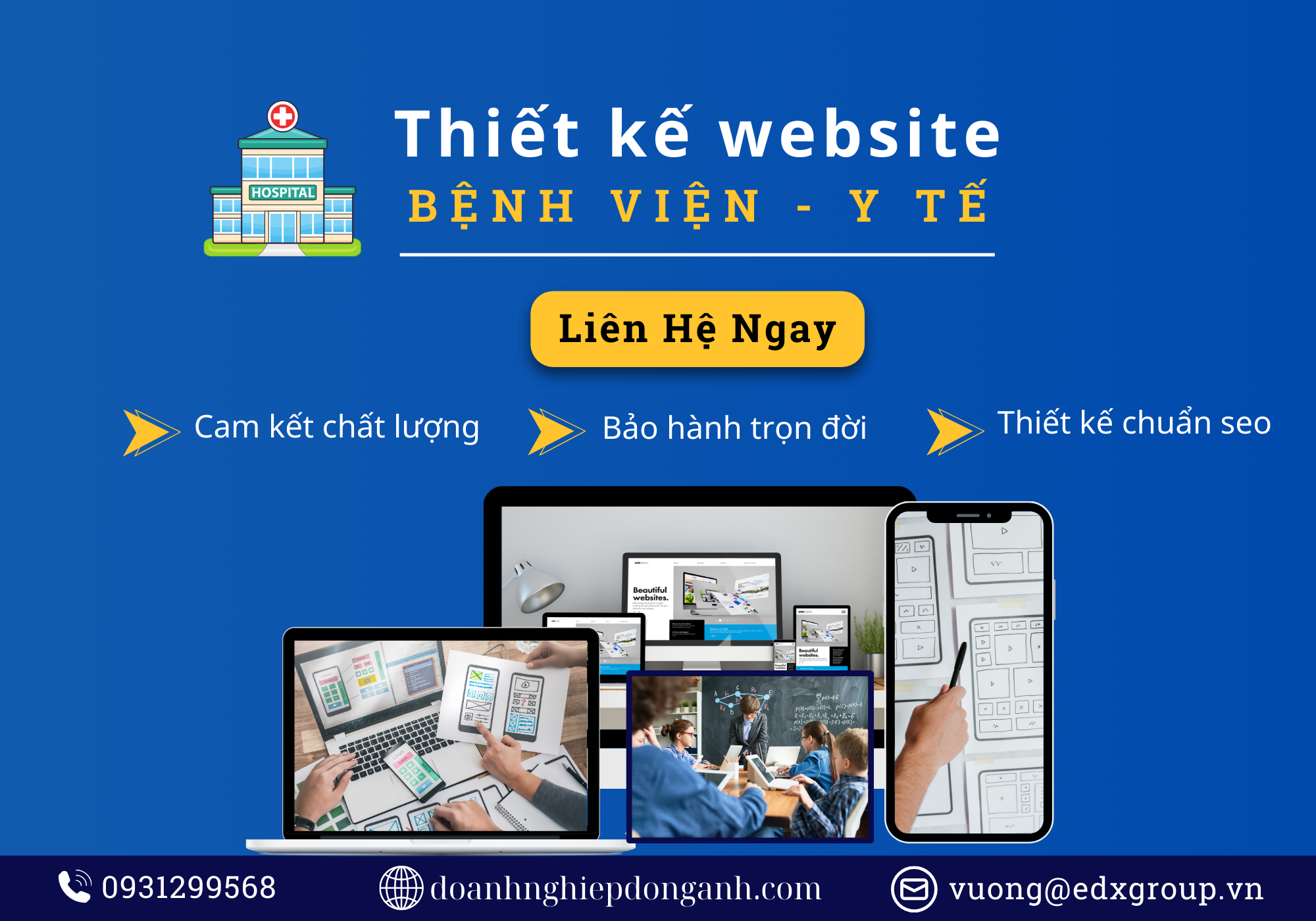 Thiết kế website bệnh viện và y tế chuẩn seo chuyên nghiệp tại Hà Nội