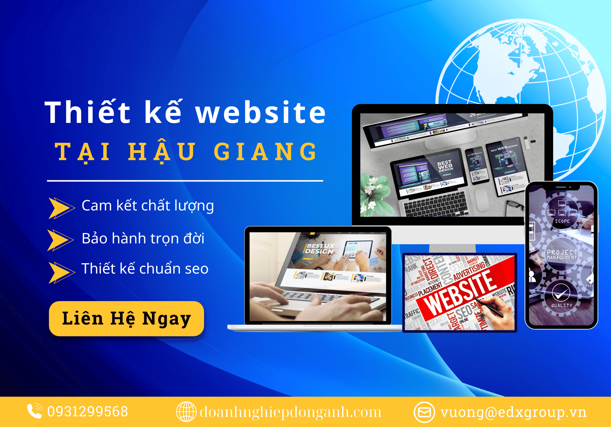 Thiết kế website tại Hậu Giang uy tín giá rẻ