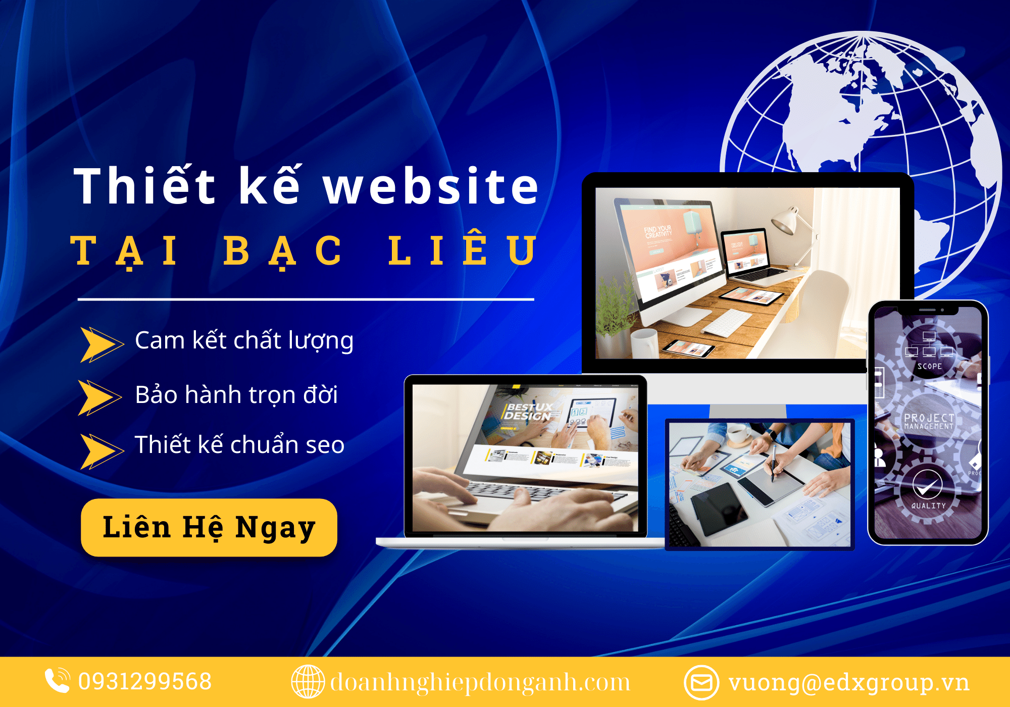 Thiết kế website tại Bạc Liêu uy tín chuyên nghiệp giá rẻ